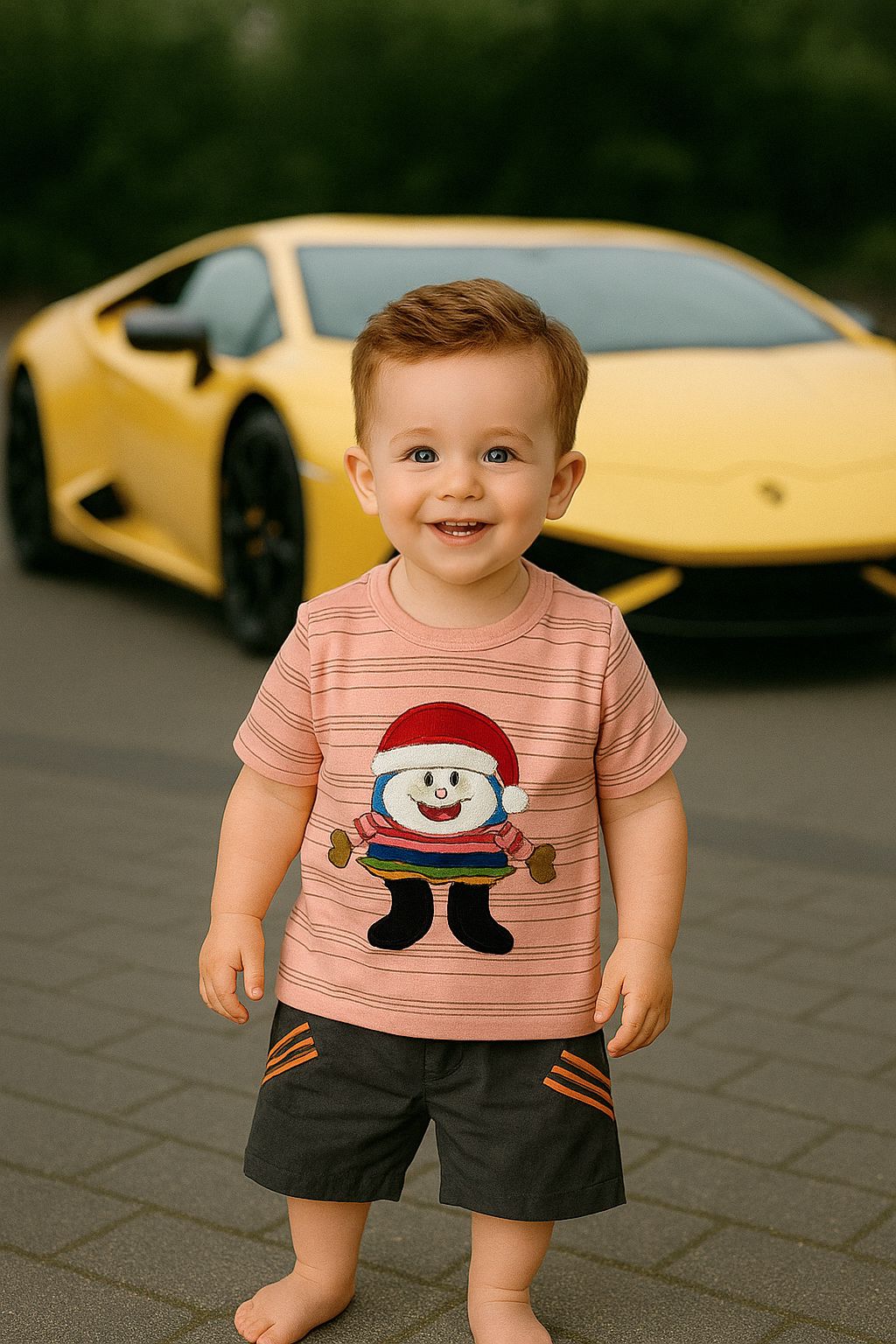 Doraemon - Delight Baby Set – Cartoon Tee & Shorts | Luxury Baby Streetwear