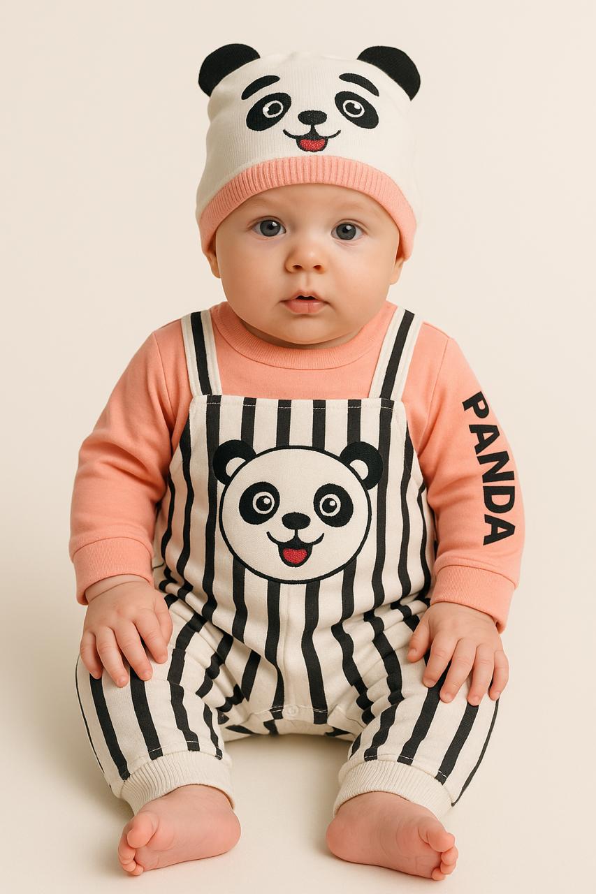 Smiley Panda Baby Set – Cozy & Cute (0–3 M)