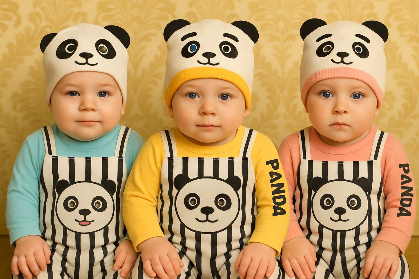 Smiley Panda Baby Set – Cozy & Cute (0–3 M)