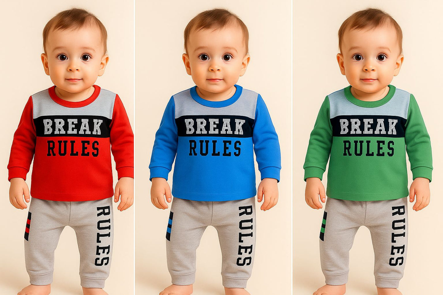 Break Rules Baby Set – Bold Style for (3–12 M)