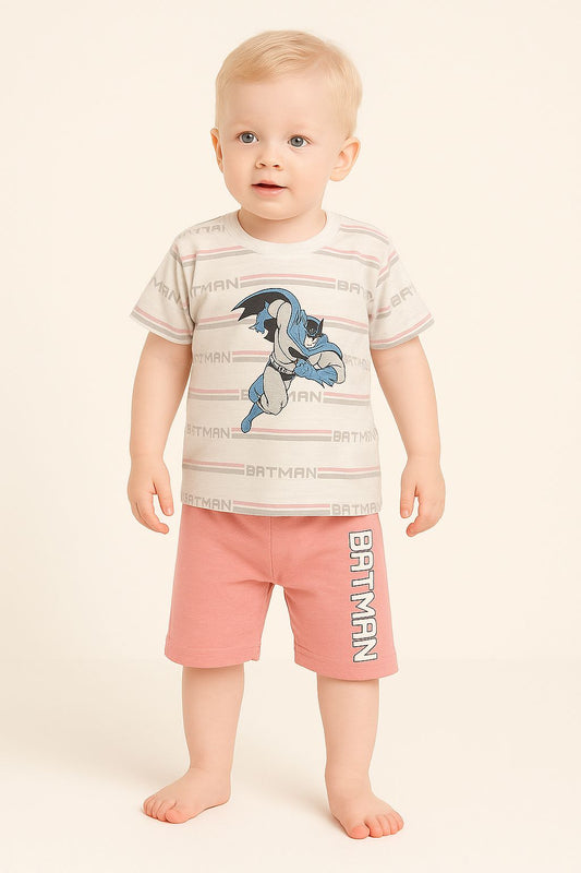Mini Dark Knight Set – Batman Tee & Shorts for Little Heroes