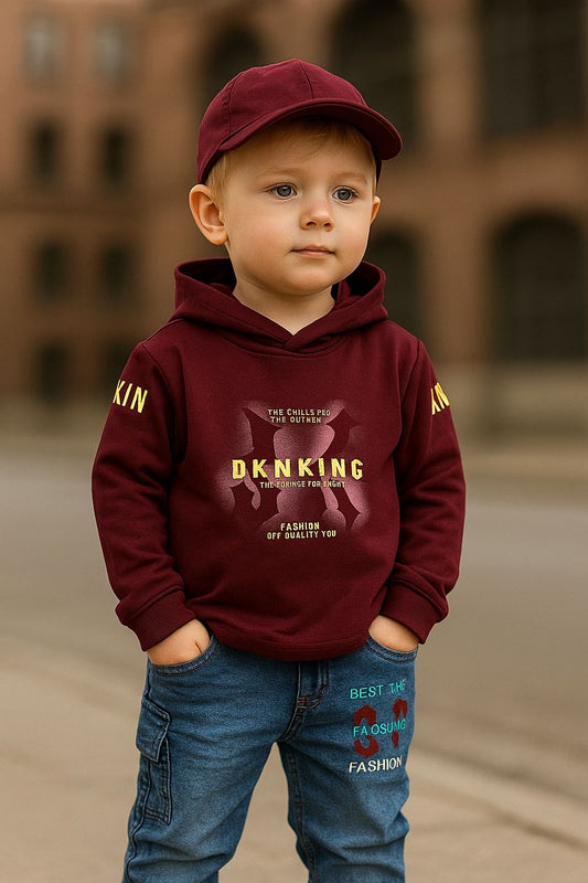 Trendy Kids Shirt & Denim Jeans Set – With Matching Caps.