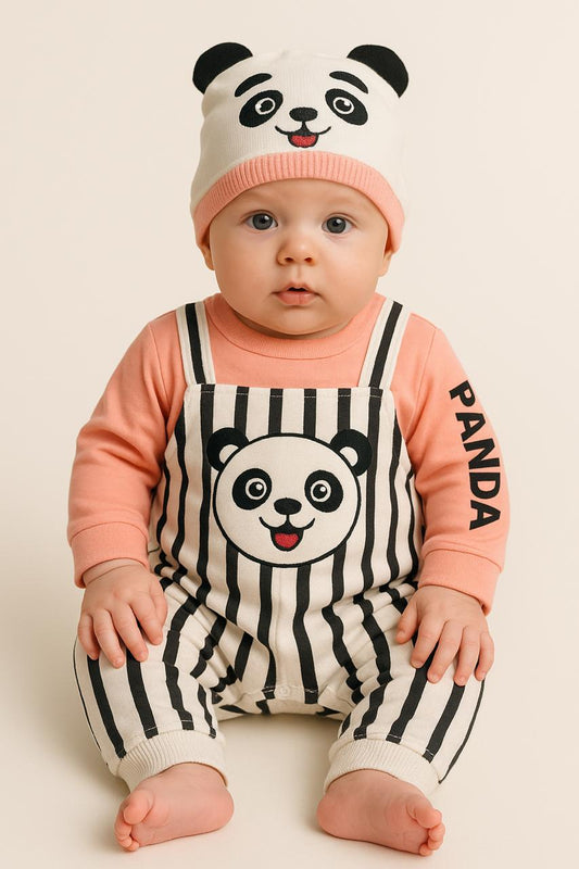 Smiley Panda Baby Set – Cozy & Cute (0–3 M)