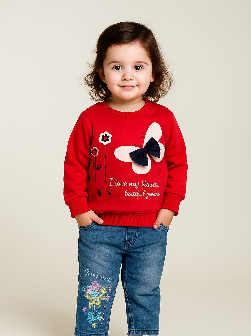 Trendy Rib Knit Two-Piece Set for Girls