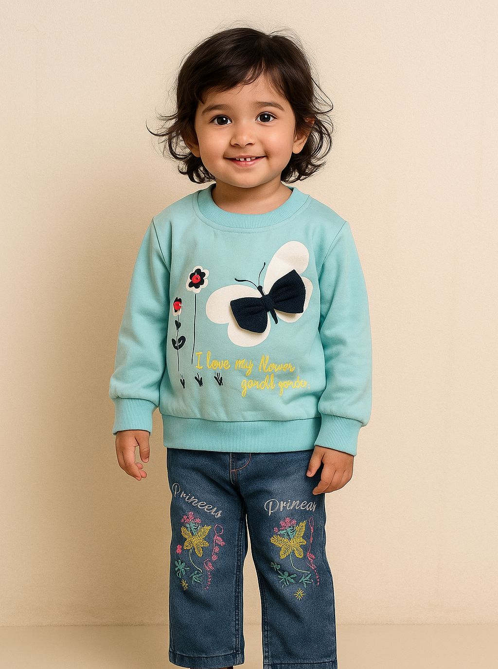 Trendy Rib Knit Two-Piece Set for Girls