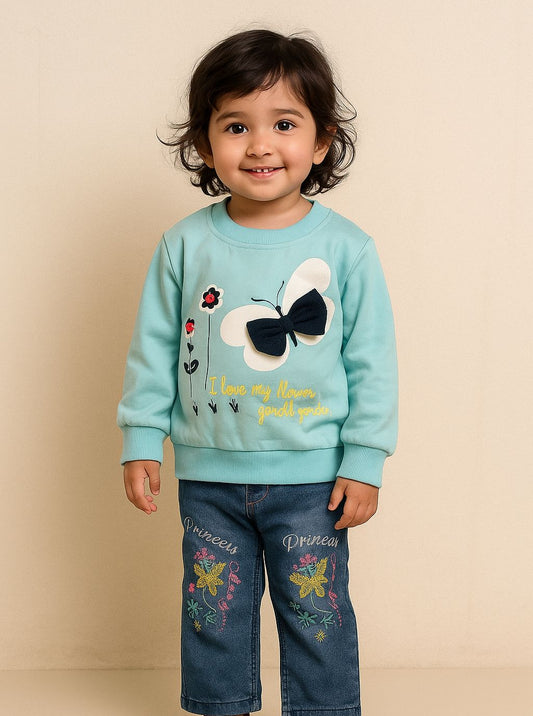 Trendy Rib Knit Two-Piece Set for Girls