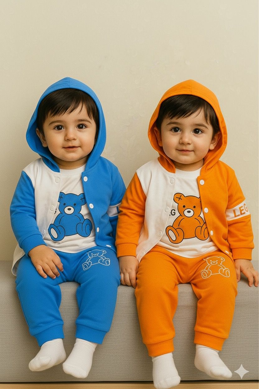Cozy Double Shirt 3-Pc Bear Set for Little Ones!
