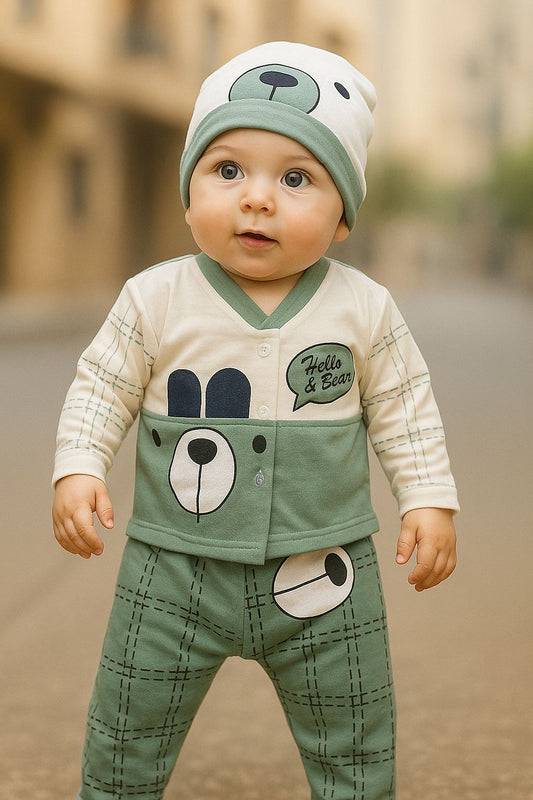 Hello Bear Baby Dress – Cuddly Cute for Newborns