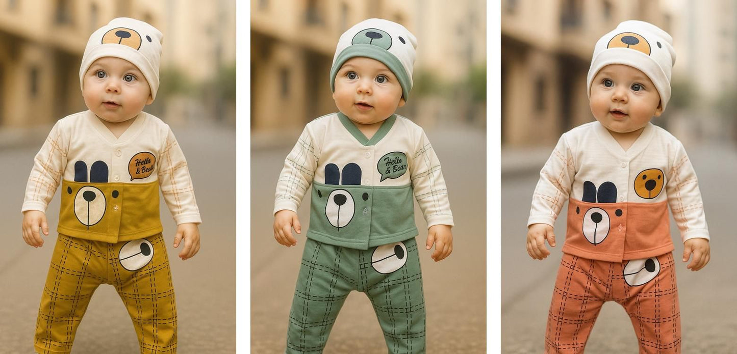 Hello Bear Baby Dress – Cuddly Cute for Newborns